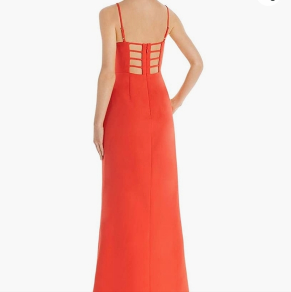 BGMAXAZRIA Women's Strappy Caged Gown,size 12 ,Color: Poinsettia - Picture 6 of 10